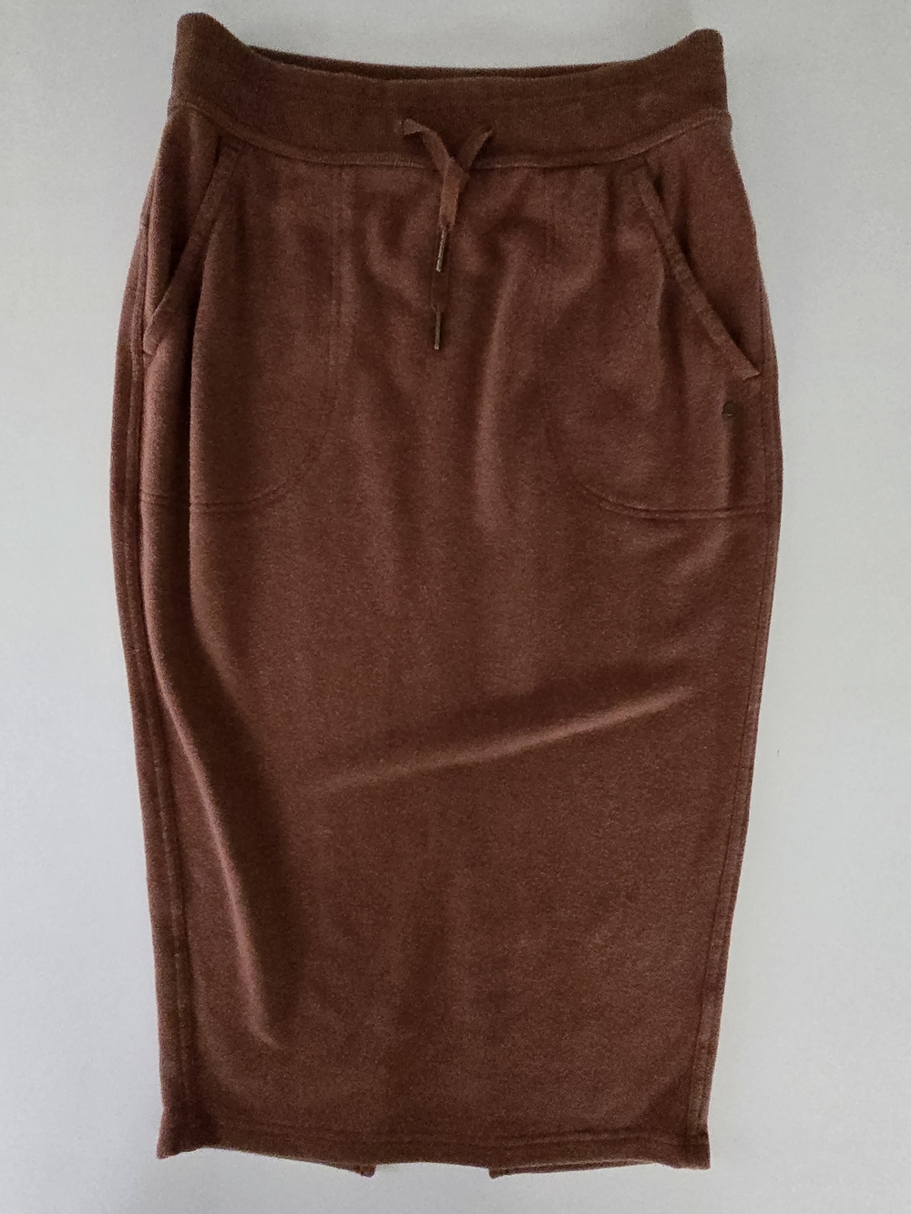 Prana Brown Drawstring Pencil Skirt